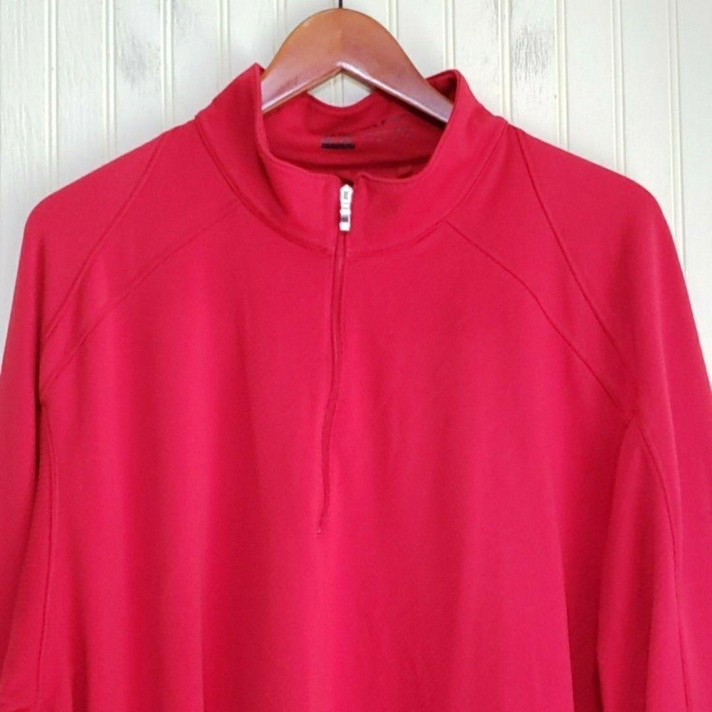 Nike Golf Dri-FIT Pullover Mens‎ Large Red 1/4 Zip Long Sleeve Cardinal IG Logo